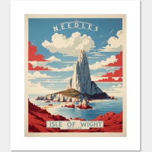 The Needles Isle of Wight United Kingdom Vintage Travel Tourism Poster Posters and Art